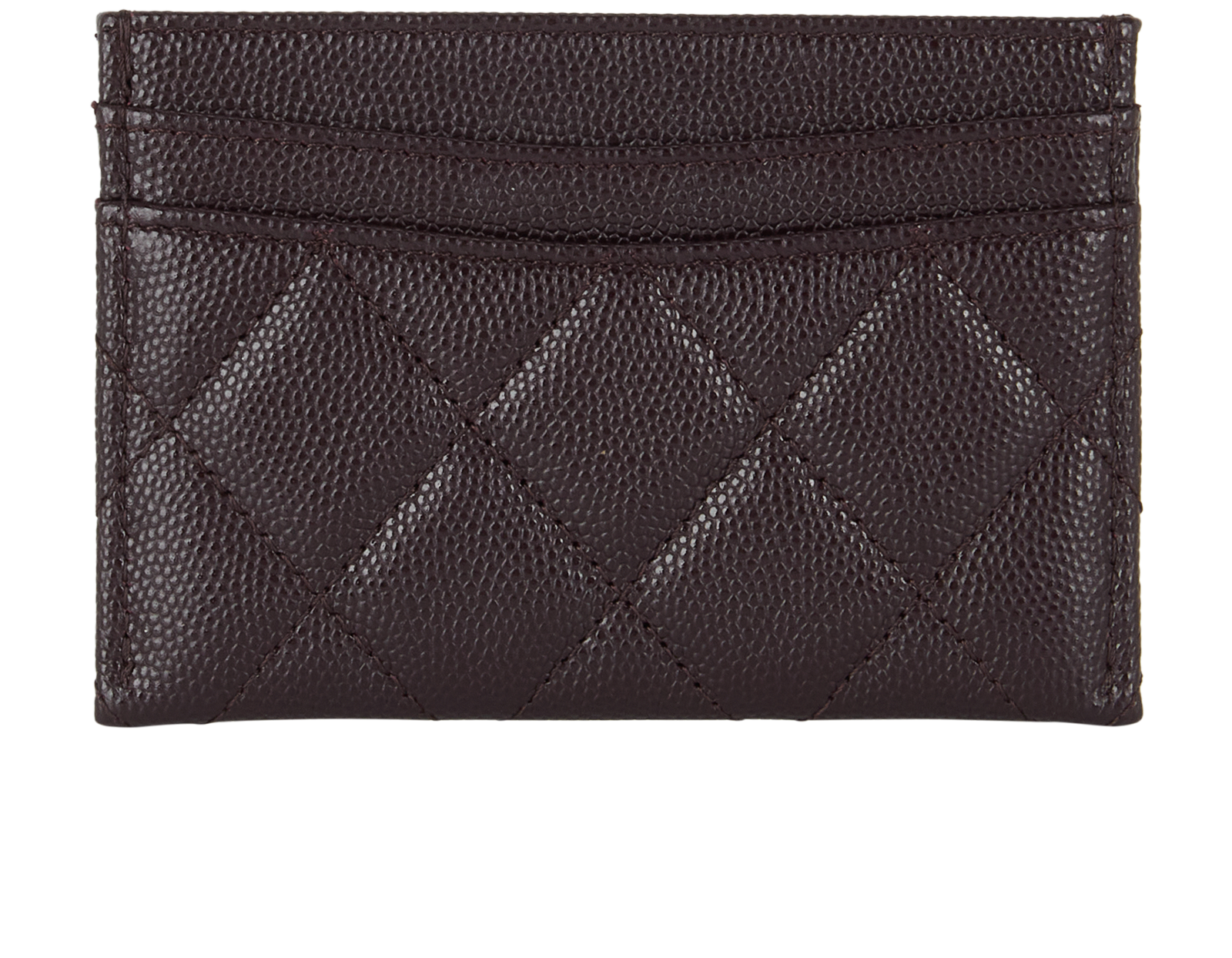 Chanel Classic Card Holder, &pound;310, Accessories, Burgundy, Caviar Leather, Back view